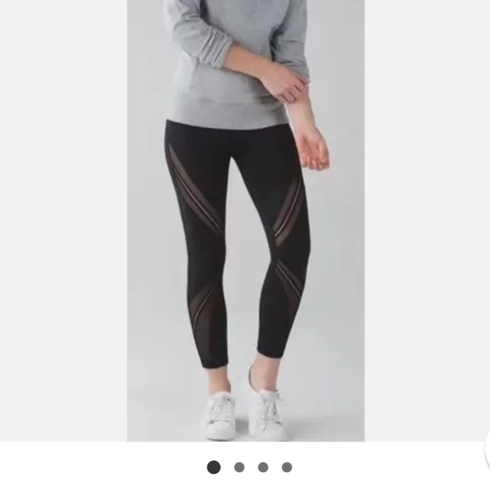 Lululemon High Times Mesh Panel Leggings 7/8 Length